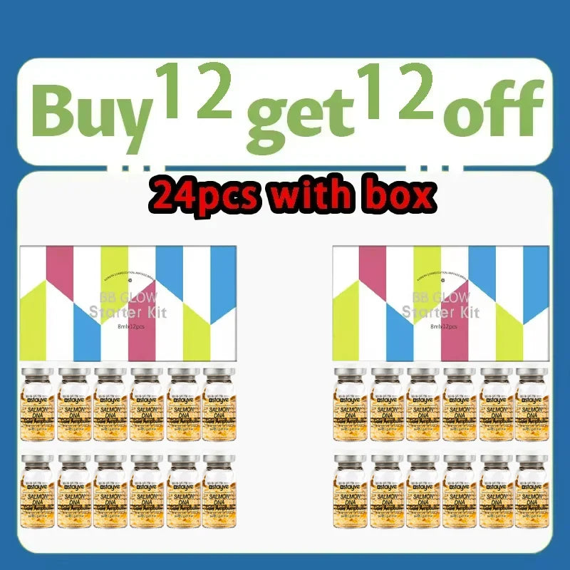 Stayve 8ml Salmon DNA Golden Ampoule Serum Kit Natural Ingredients, Moisturizing, Tender, Lifting, Firming Facial Care Skin