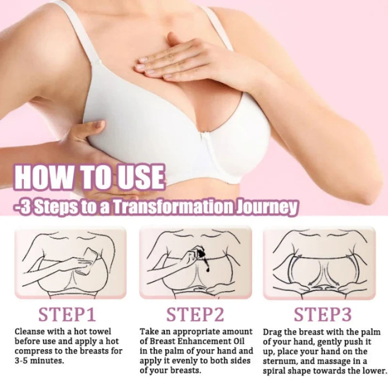 Breast Enlargement Essential Oil Boobs Enhancement Cream Bust Enlarging Bigger Chest Massage Lift Firming Up Size Bust Body Care