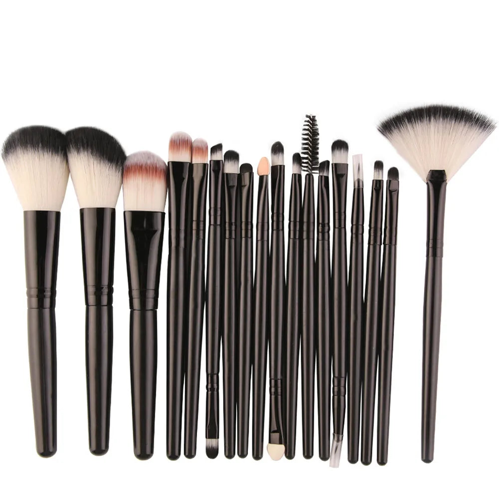 18 Pcs Makeup Brush Set Tools Make-Up Toiletry Kit Wool Make Up Brush Set