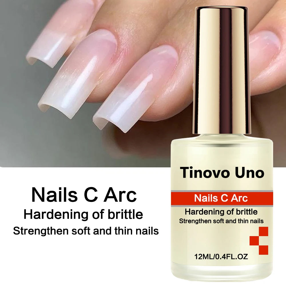Tinovo Uno Hard Nail Serum Cuticle Oil Nail Polish Cares for Weak Brittle Cracked Nails Keratin Nail Hardener Strengthener Oil