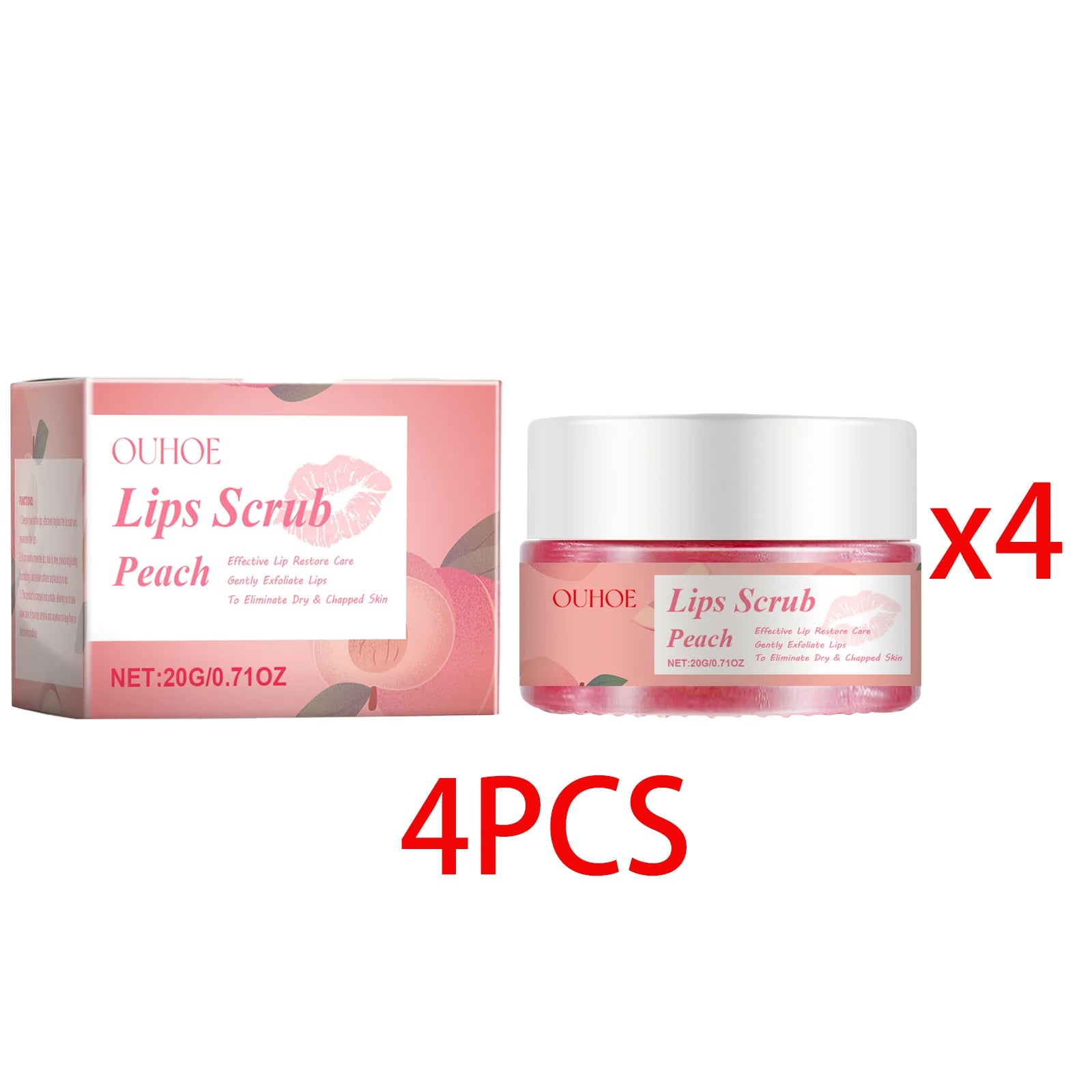 Peach Lip Care Scrub Lip Balm Cream Exfoliating Moisturizing Nourish Skin Repair Fine Lines Dead Skin Smooth Skin Care Hydrating