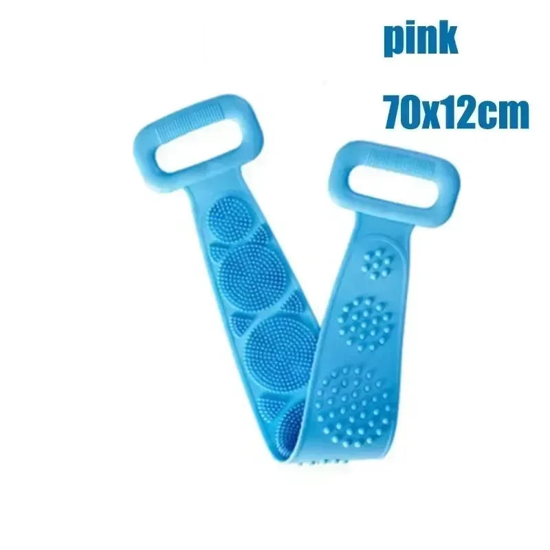 Body Shower Foot Scrubber Brush Wash The Body Cleanser Silicone Sponge Bath Massage Mat Back Brush Wall Mounted with Suction Cup
