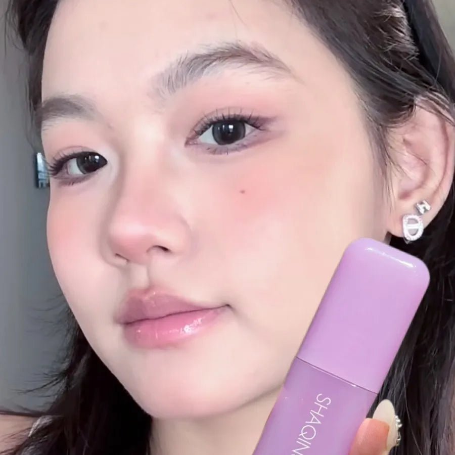 Monochrome Liquid Blusher Waterproof Moisturizing Highlight Beauty Purple Lip and Cheek Dual-use Matte Natural Rouge Face Makeup