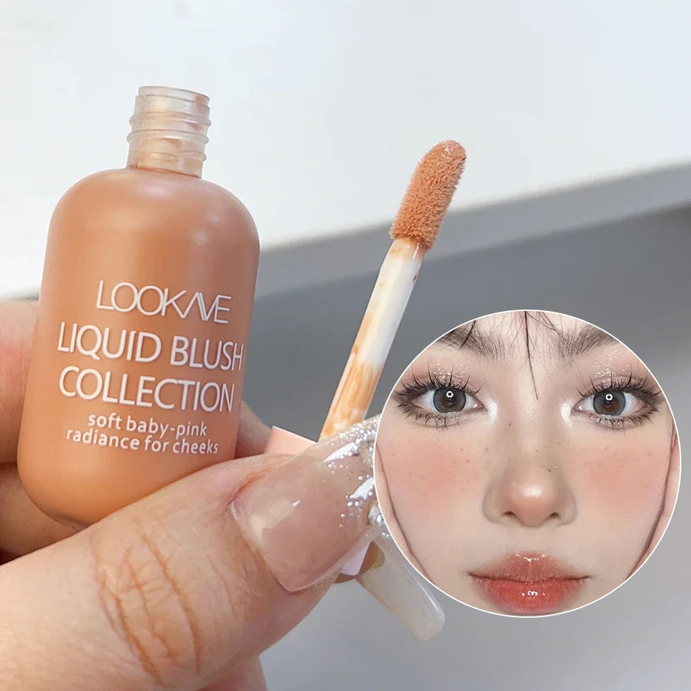 Moisturizing Liquid Blush Cream Waterproof Lasting Multi-Use Shadow Lips Cheek Blusher Pink Red Orange Blush Makeup Cosmetics