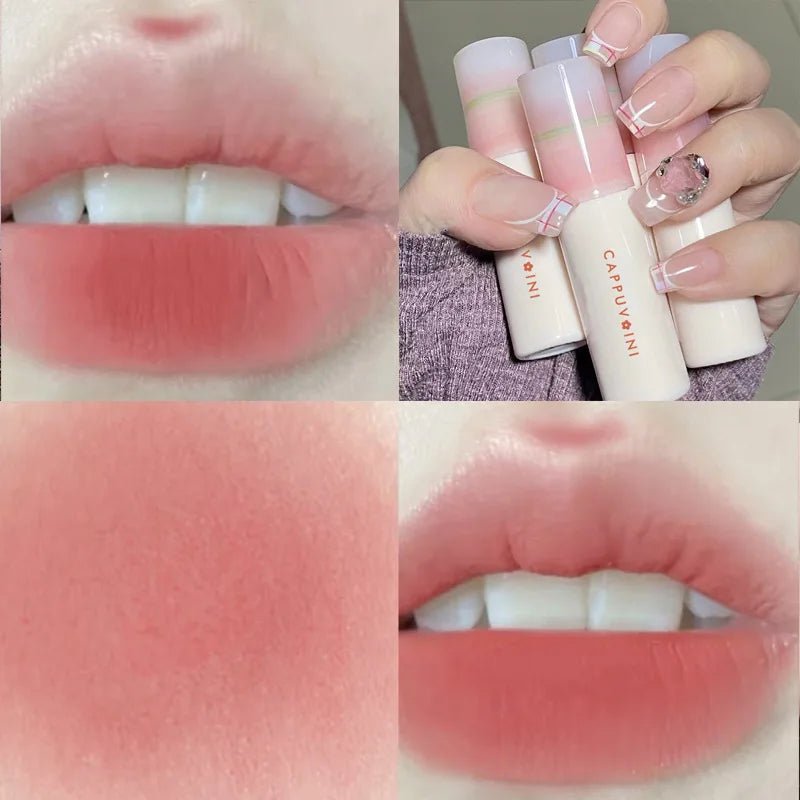 Matte Lip Gloss Liquid Lipstick Long Lasting Non-stick Cup Lip Mud Nude Rose Red Pigment Moisturizing Lip Tint Korean Cosmetics