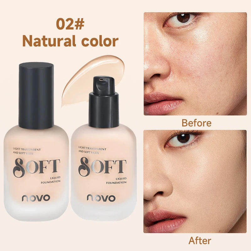 Hyaluronic Acid Liquid Foundation BB Cream-Matte Finish,Long-Lasting,  Hydrating, Oil Control, Waterproof, Covers  Blemishes