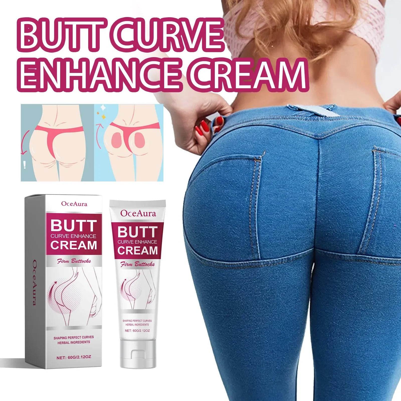 Buttock Lifting Cream Hip Breast Plump Growth Enlarge Cream Chest Lift Firm Enhancer Care Oil Massage Boobs Bigger Shaping Body