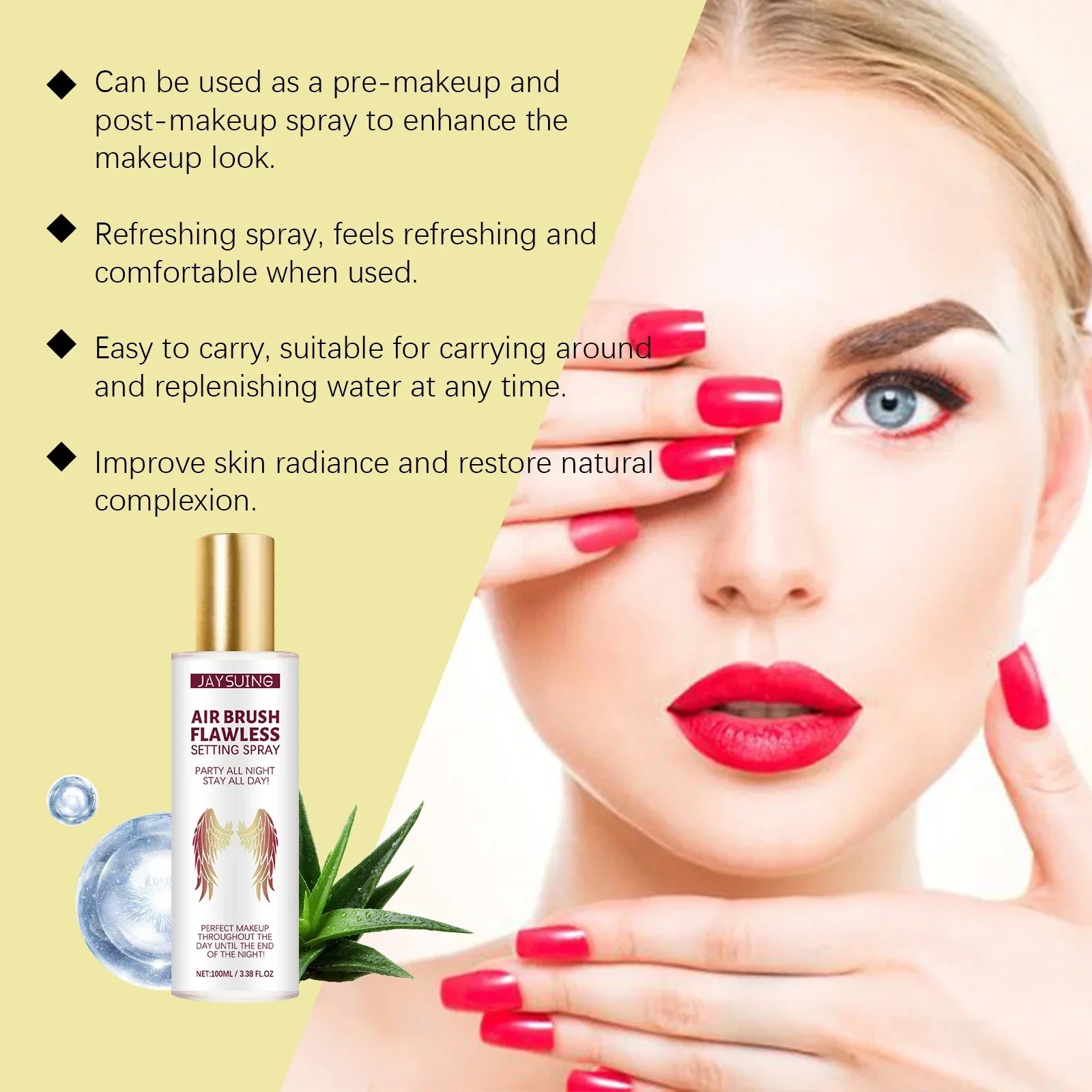 Moisturizing Setting Spray Face Make up Waterproof Lasting  Matte Natural Refreshing Oil Control Foundation Makeup Fixer Spray