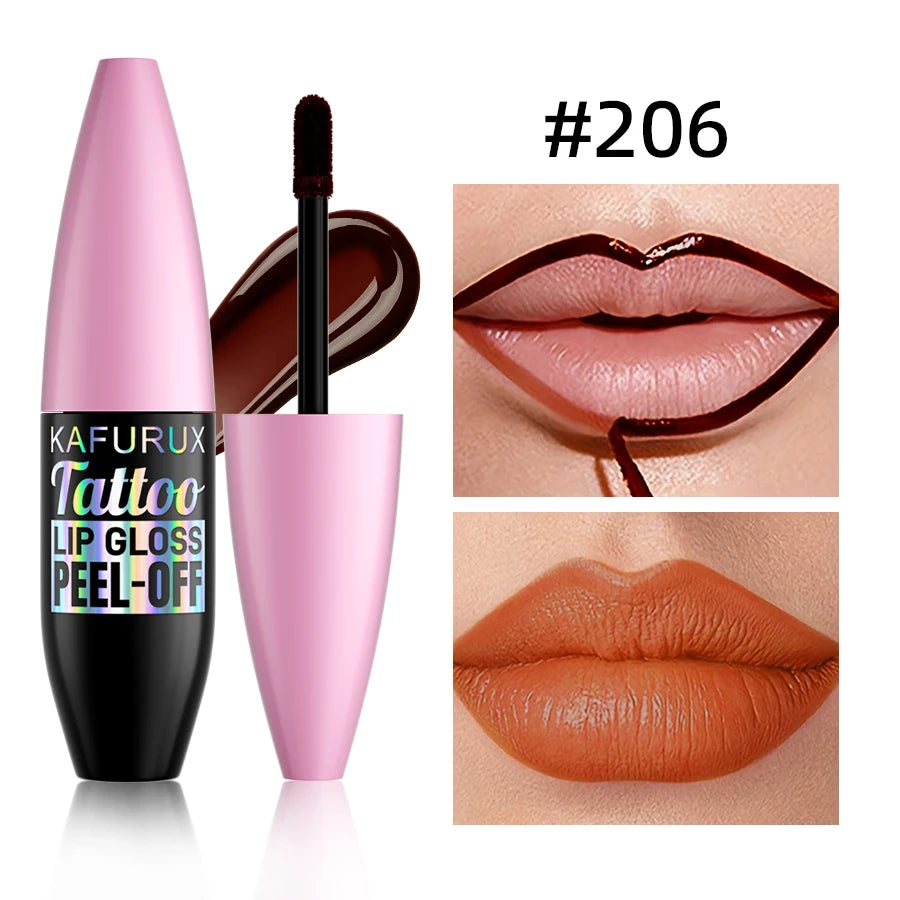 7 Color Waterproof Lip Liner Peel Off Lip Tint Long Lasting Matte Lip Gloss Red Pink Rose Contour Tear-off Lip Makeup Stian Cosm