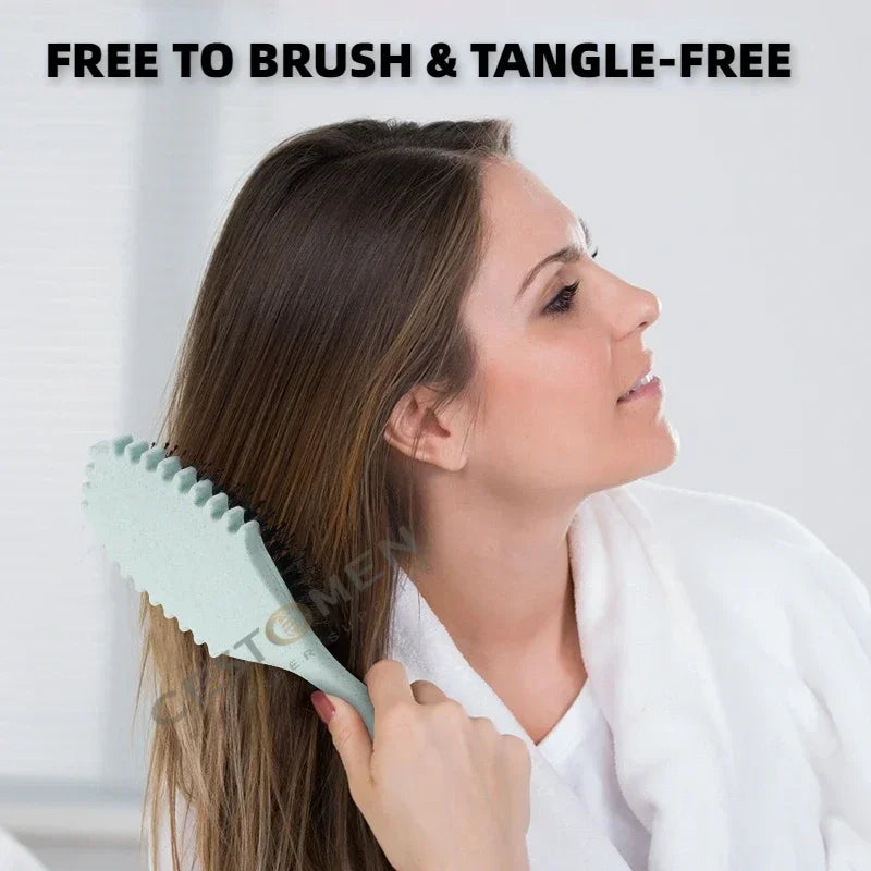 1pcs Curl Styling Tangled Boar Bristle Hair Comb Massage Comb Detangle Hair Styler Shaping Defining Salon Barber Styling Tools