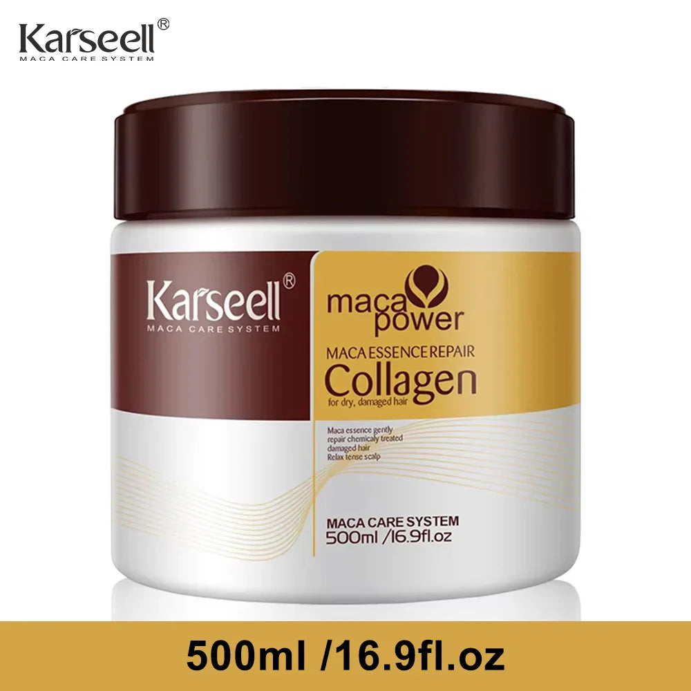 Karseell Collagen Hair Treatment Deep Repair Conditioning Argan Oil Hair Mask Essence for Dry Damaged Hair 100ml/500ml