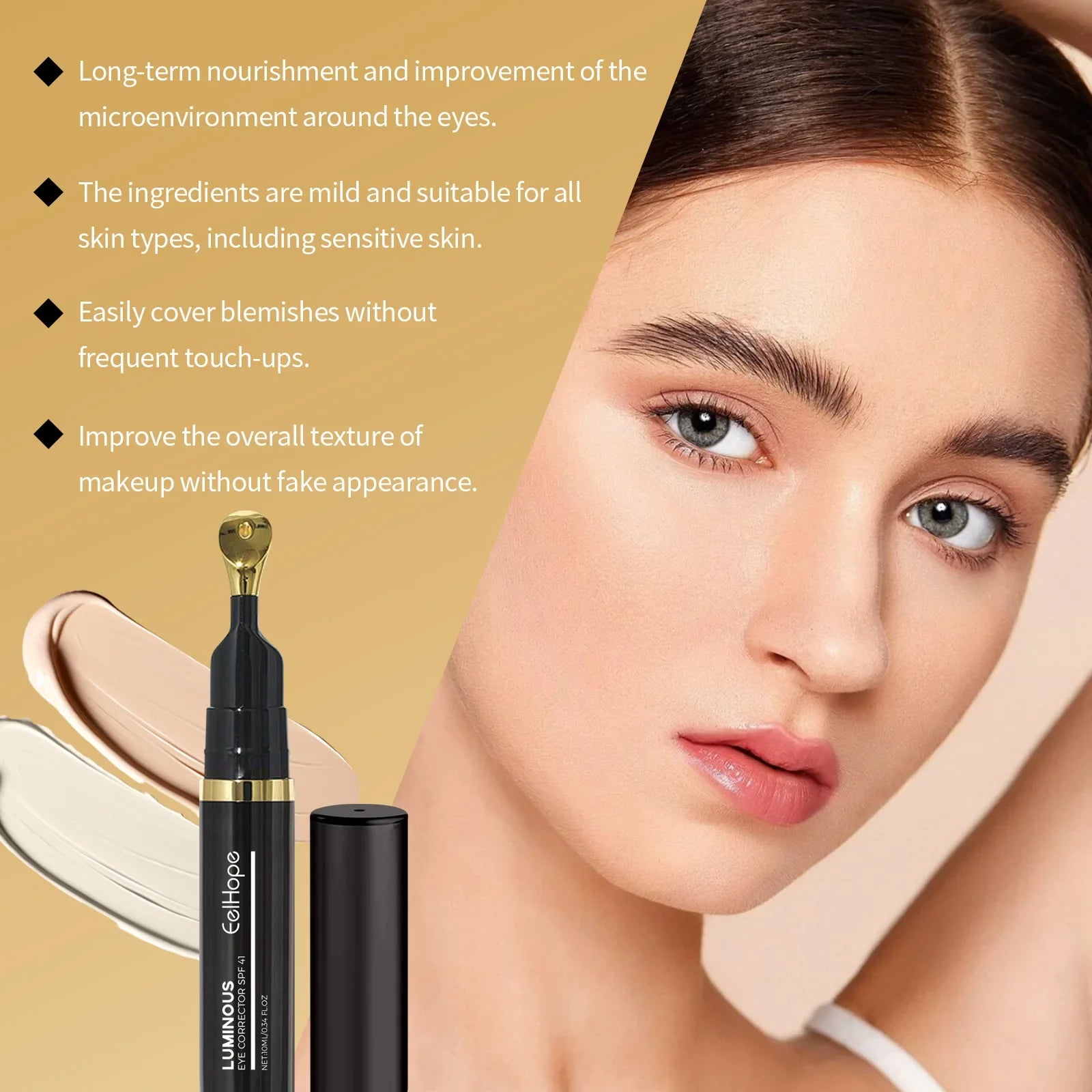 Eye Concealer Repair Liquid Lightening Dark Circles Shadow Matte Highlight Stick Hydrating Tinted Luminous Eyes Corrector Cream