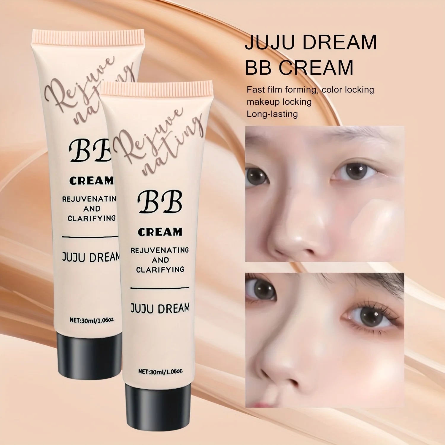Natural Concealer BB Cream, moisturizing and nourishing, Korean natural translucent primer, long-lasting for all skin types