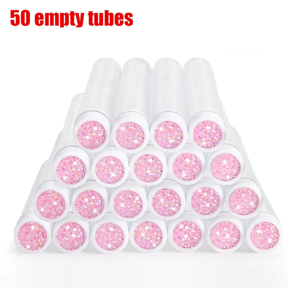 100Pcs Disposable Eyelash Brushes Reusable Eyelashes Brush Tube Mascara Wands Tubes Dust-proof Lash Spoolies Storage Makeup Tool