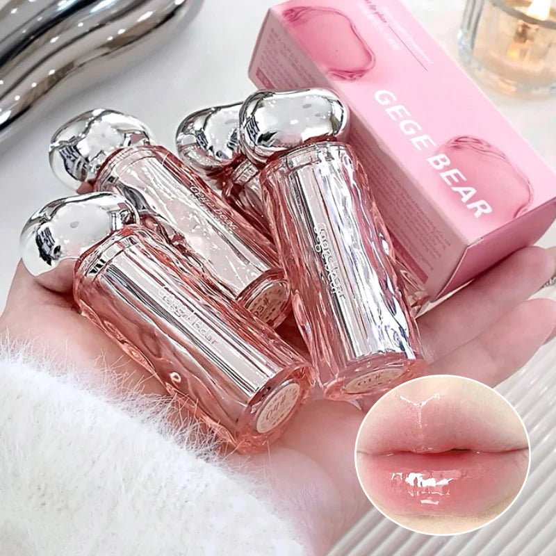 Crystal Translucent Lip Glaze – Moisturizing, Long-Lasting, Natural Red Lip Color, Easy-to-Wear Lip Gloss