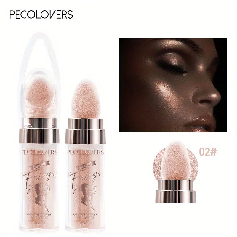 Fairy Powder Highlighter Stick, Shimmer Contour Blush Powder Contour Shading Glitter, Contour Brightening Makeup Highlighter