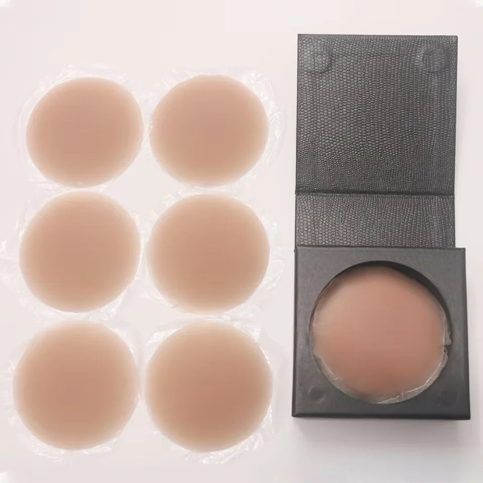Nipple Cover Stickers Adhesive Tape Reusable Silicone Nippls Pasties Sticky Breast Bra Pads For Dress Bikini Women