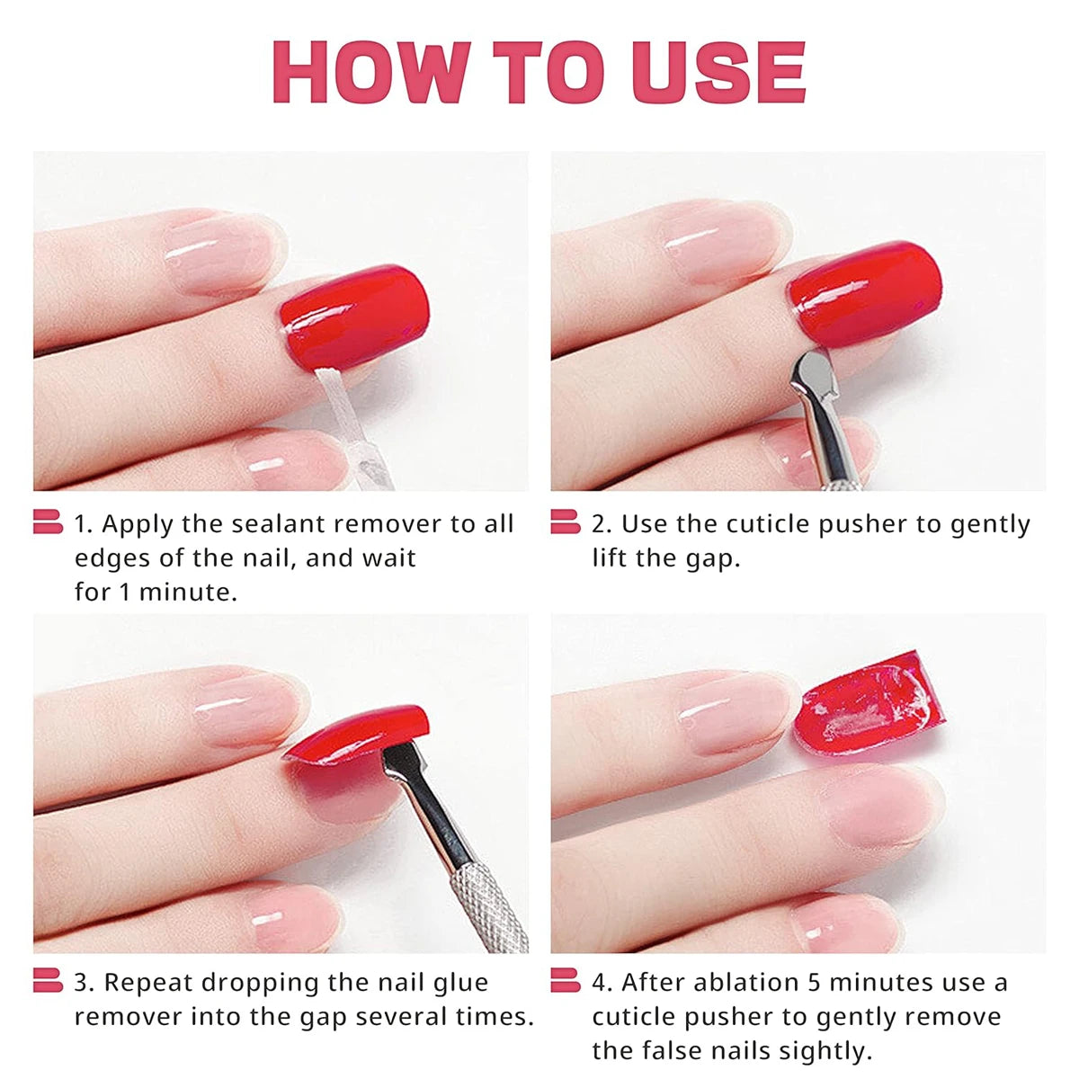 10ml Nail Glue Remover for Press on Nails Professional Glue off Acrylic Nail Rhinestone Decoration Nail Polish Remover Nail Glue