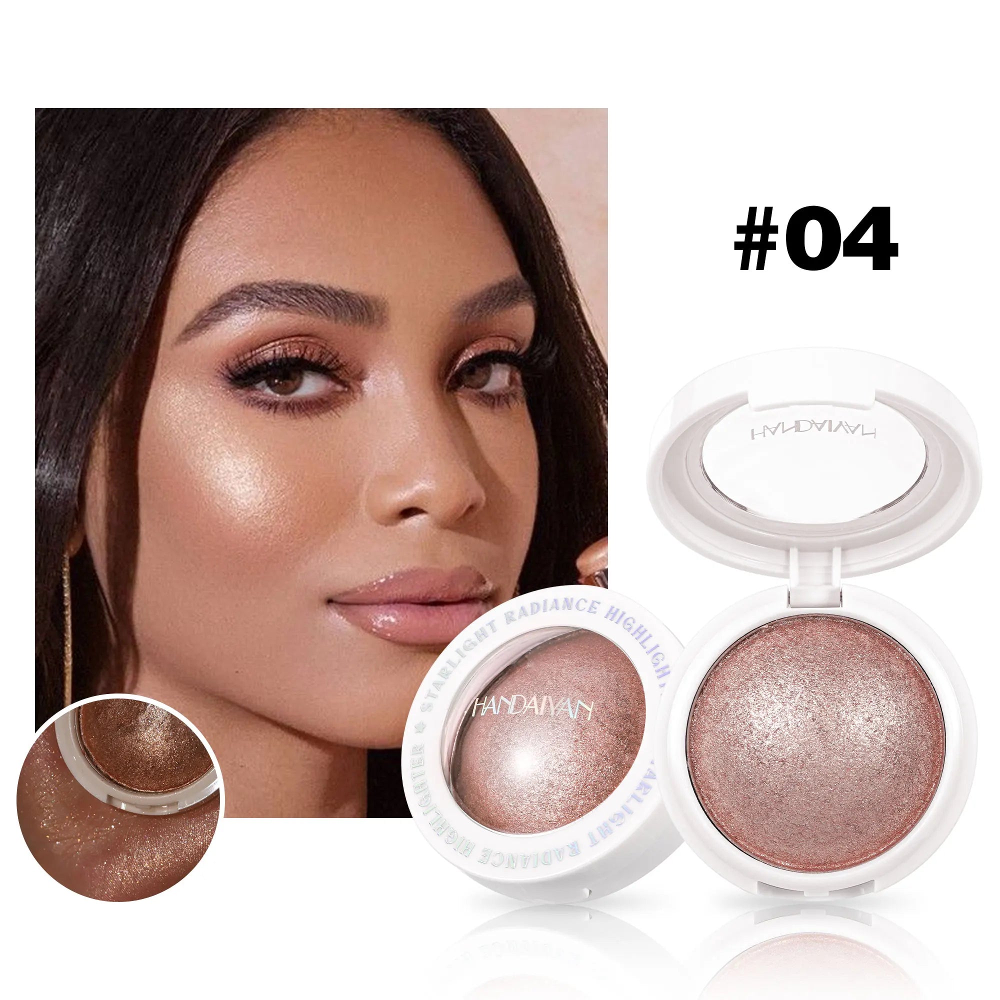 Single Color Highlighter Long Lasting Shimmer Radiance Sparkling Contour Brighten Chromatic Makeup Creamy Finish