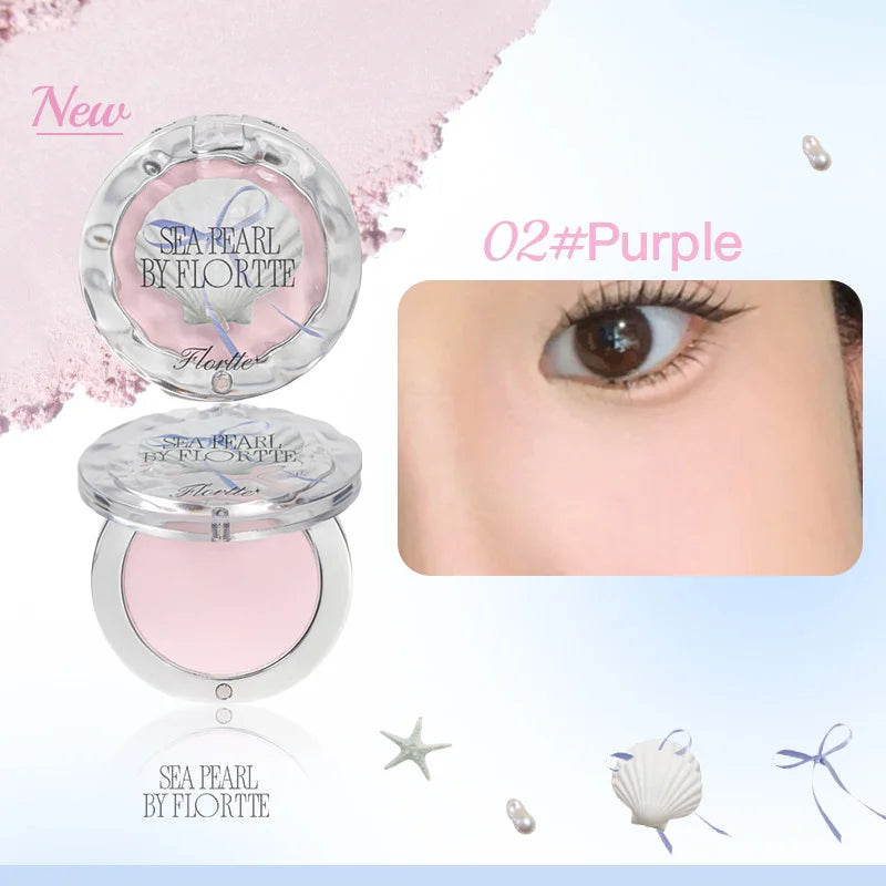 FLORTTE Single Highlighter Powder, Natural Transparent Watery Glow, Brightens Skin Tone & Creates 3D Makeup