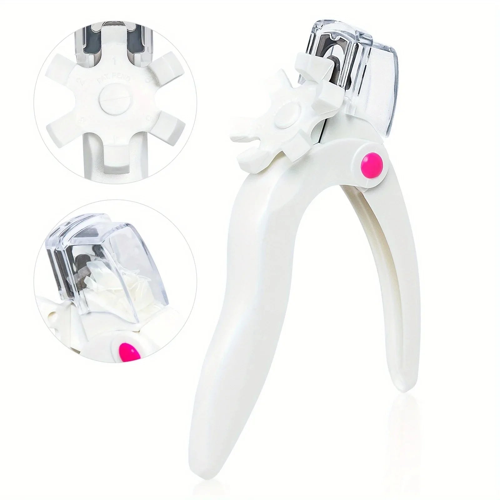 1PC U-Shaped Nail Scissors Acrylic Nail Clipper Adjustable False Nail Tip Cutter Trimmer Manicure with Stainless Steel Nail File