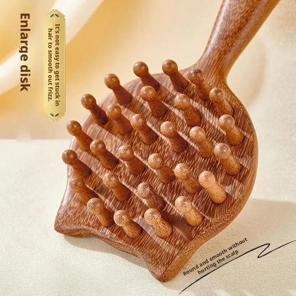 Sandalwood Scalp Massage Comb 28 Coarse Toothed Head Hair Body Massage Guasha Scraping Comb Wooden Wide Tooth Massage Comb