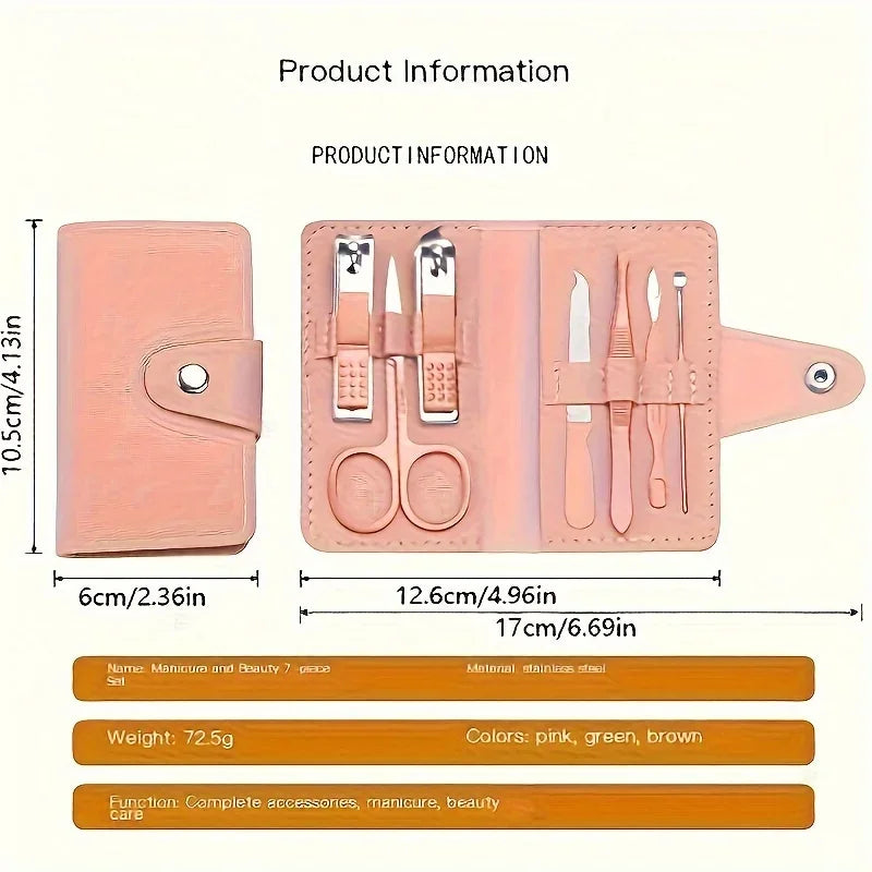 Manicure Set 7/30pcs Nail Clipper set toenail clippers pedicure tools, Suitable forTravel Manicure Kit Multifunction Nail Tools