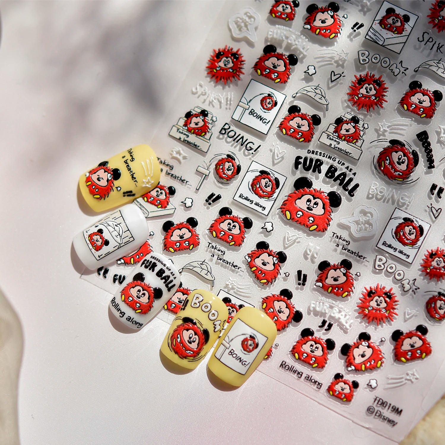 1PCS New Sanrio Family Cartoon 5D Embossed Nail Sticker Cute Hello Kitty Kuromi Pom Pom Purin Decal Nail Decoration