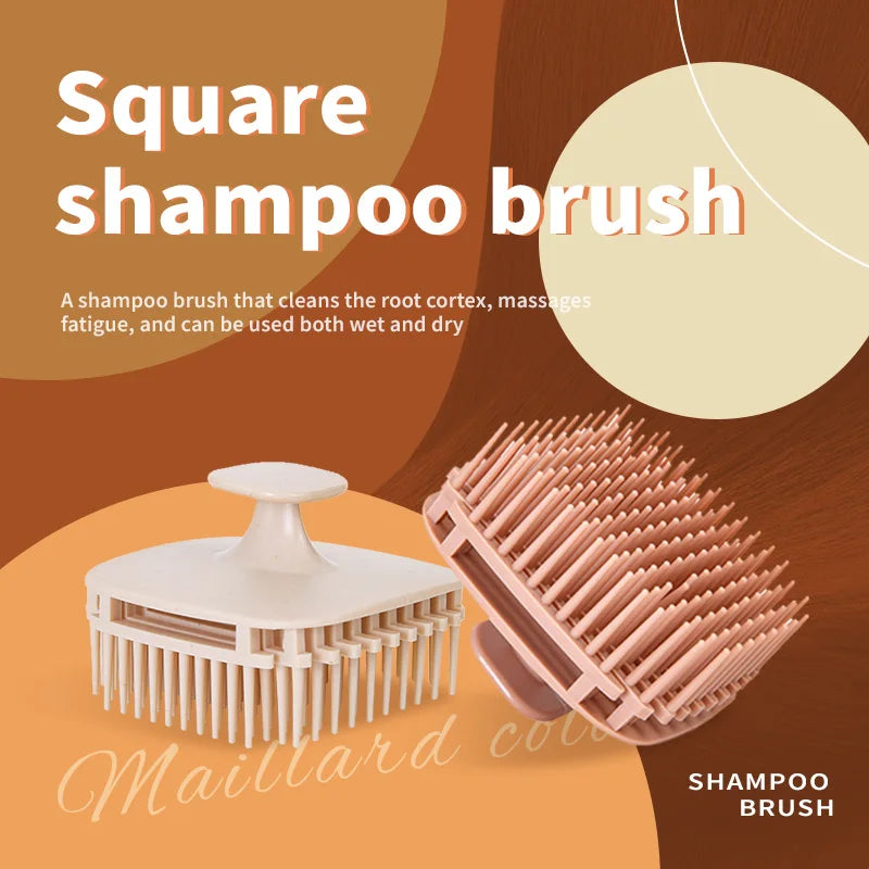 1pcs Silicone Shampoo Brush Head Scalp Massage Comb Hair Washing Comb Body Massage Shower Brush Salon Hairdressing Tool