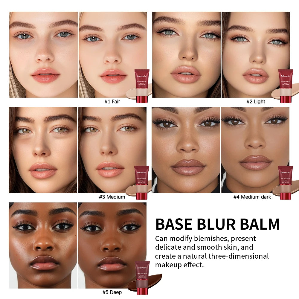 Base Blurring Foundation 5Colors Long Lasting 24H Control Oil Smooth Matte Balancing Shine Base Bronze Cosmetics Makeup
