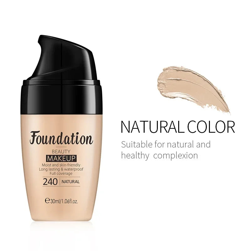 LAIKOU Liquid Foundation Moisturizing Long Lasting Face Comestics Waterproof, Full Coverage Concealer for All Skin Tones 30ml