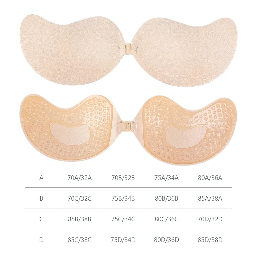 Invisible Strapless Adhesive Stick Bra Breast Tape Push Up Bras Women Lingerie Seamless Silicone Nipple Covers Bralette Pasties