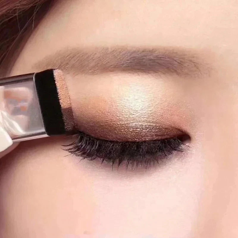 Two-color Matte Eye Shadow Double Small Box Lazy Eye Shadow  Easy to Carry Eyeshadow Tray Professional Women's Cosmetics