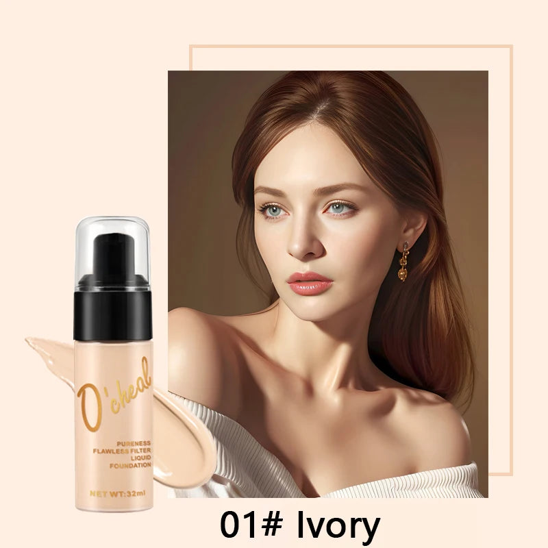 O'cheal Liquid Foundation Cream Oil-Control Matte BB Cream Concealer High Coverage Brighten Skin Waterproof  Facial Cosmetics