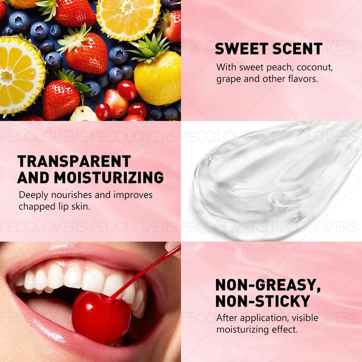 1PC Long-lasting Ball Lip Oil - High-gloss Finish, Moisturizing, Plumps Lips, Various Options, Creates Charming Makeup