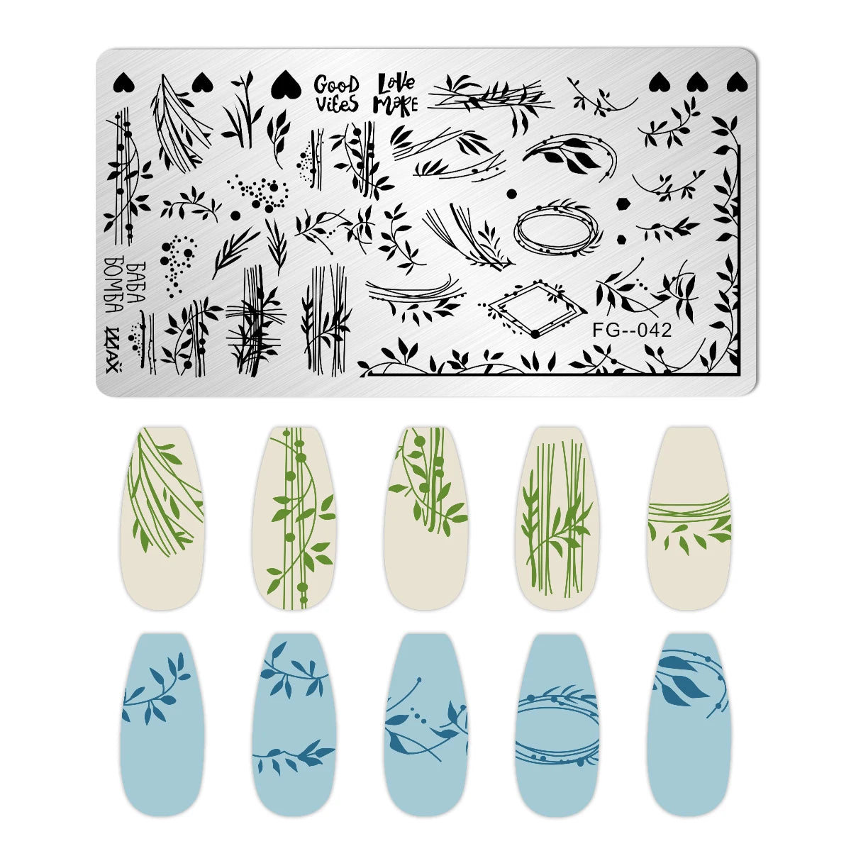 Cartoon Bear Nail Stamping Plates Fruit ice cream cake Floral Flower Leaf  Printing Stencil Nail Stamp Templates Nail Art Tools