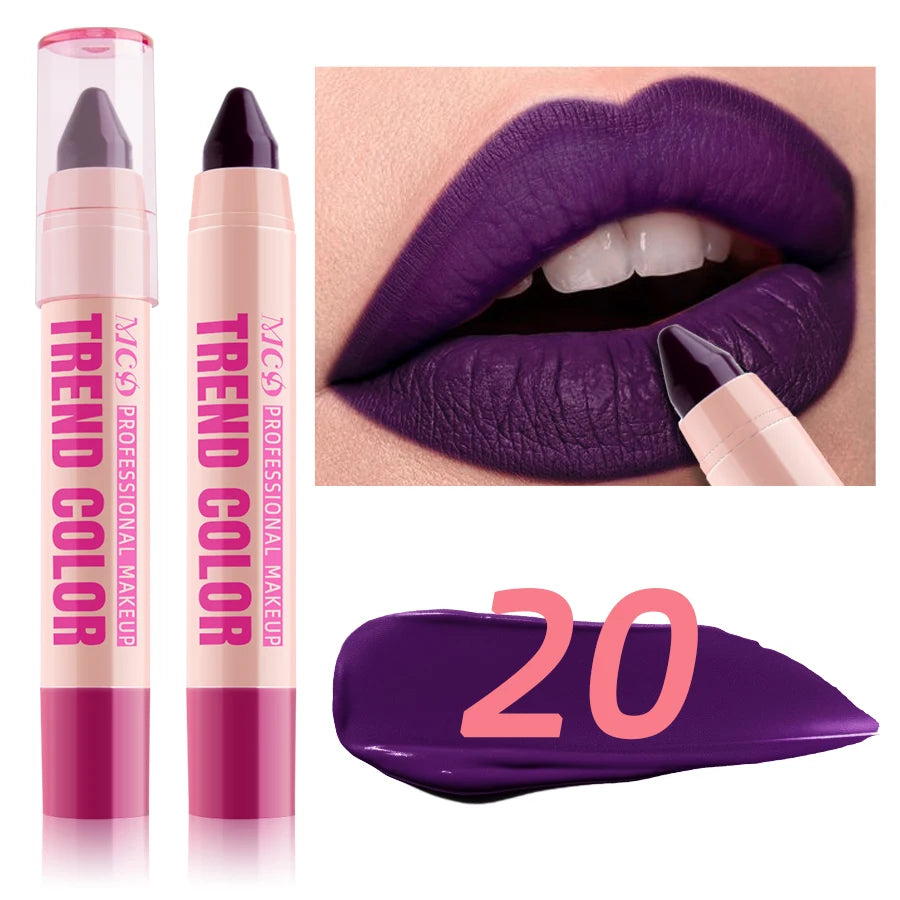 Moisturizing 12 Color Lipliner Pen Waterproof Plumping Stain Lipstick Natural Nude Pink Lip Liner Outline Lips Contour Makeup Fo