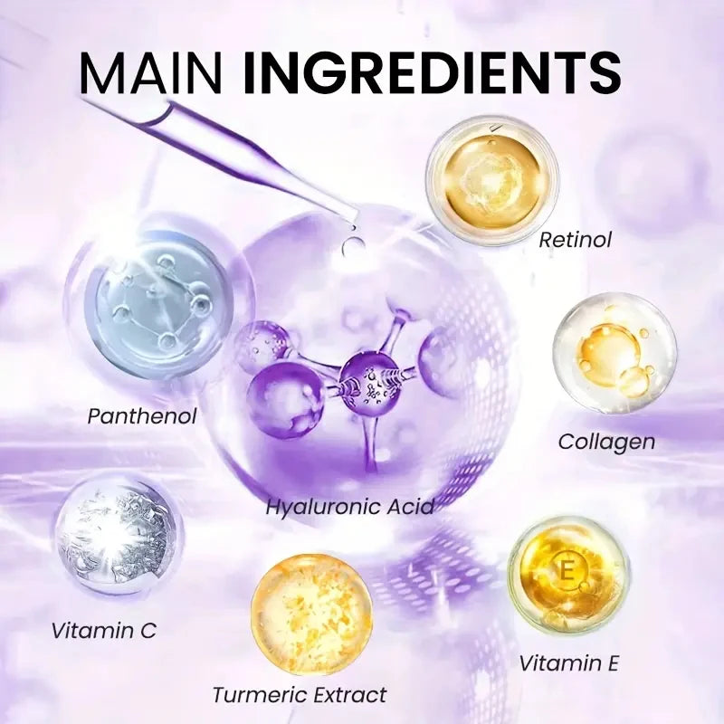 2 Minutes Facial Lifting Day and Night Cream Contains Retinol, Hyaluronic Acid and Collagen - Moisturizing Lotion Suitable for All Light Skin Tone, No Fragrance, Absorption of 2 Minutes