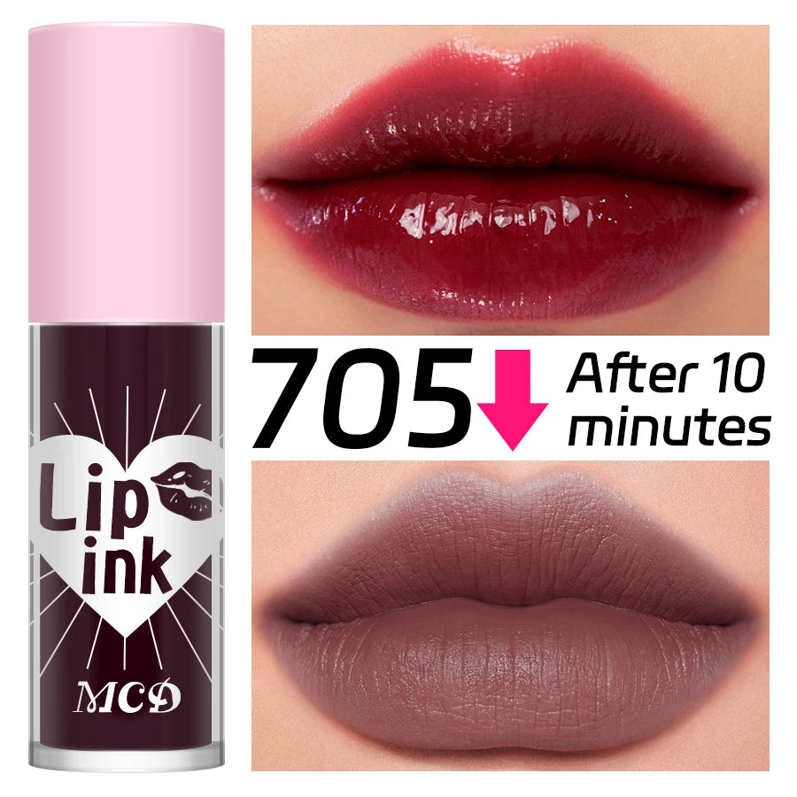 Waterproof Matte Lip tint Long-lasting Lip Glaze Sexy Plump Lip Glow Oil Velvet Lip Gloss Stain Makeup Full Color Lip Cosmetic