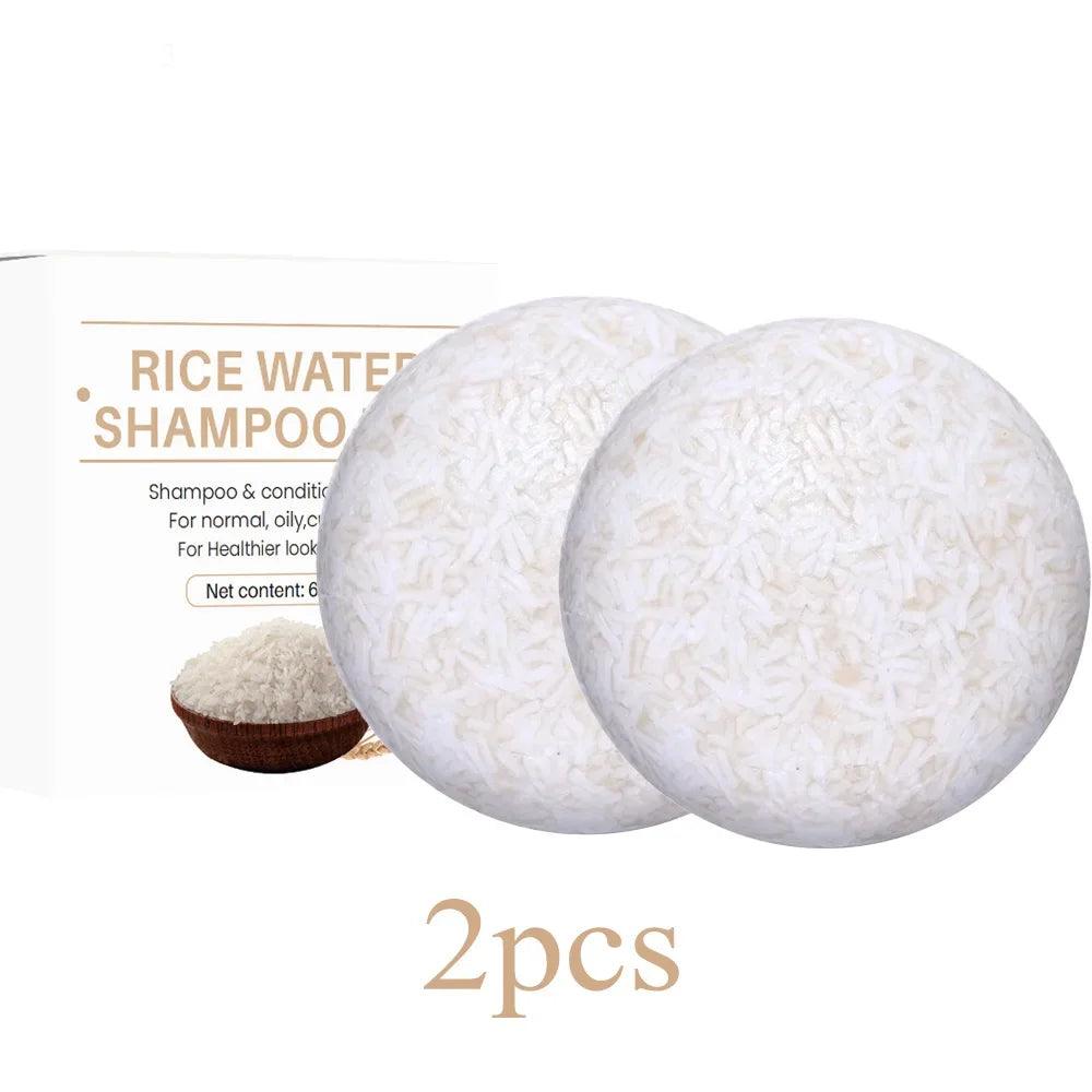 1/2/3pcs Organic Rice Shampoo Soap Bar Cleanses Oil Free Conditioning Soap Rice Water Protein Nourishing Hair Growth Soap Bar