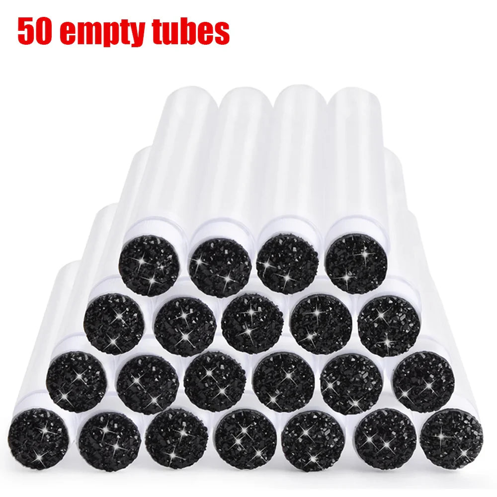 100Pcs Disposable Eyelash Brushes Reusable Eyelashes Brush Tube Mascara Wands Tubes Dust-proof Lash Spoolies Storage Makeup Tool