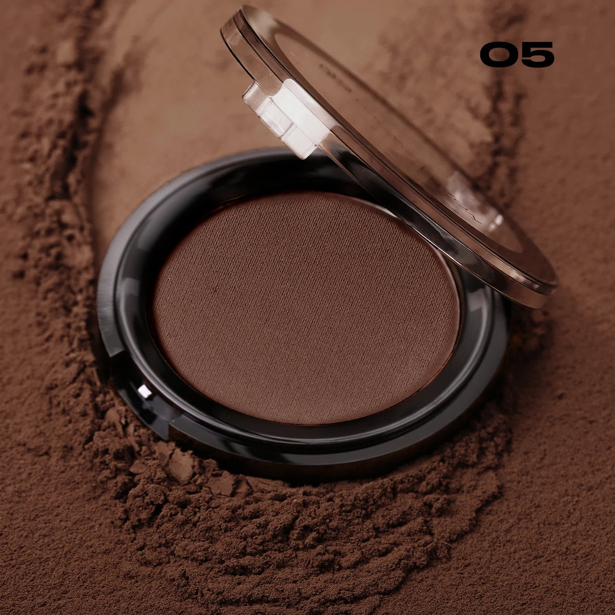 Professional matte contour powder tray creates a 3D facial contour, with long-lasting bronzing powder for setting makeup