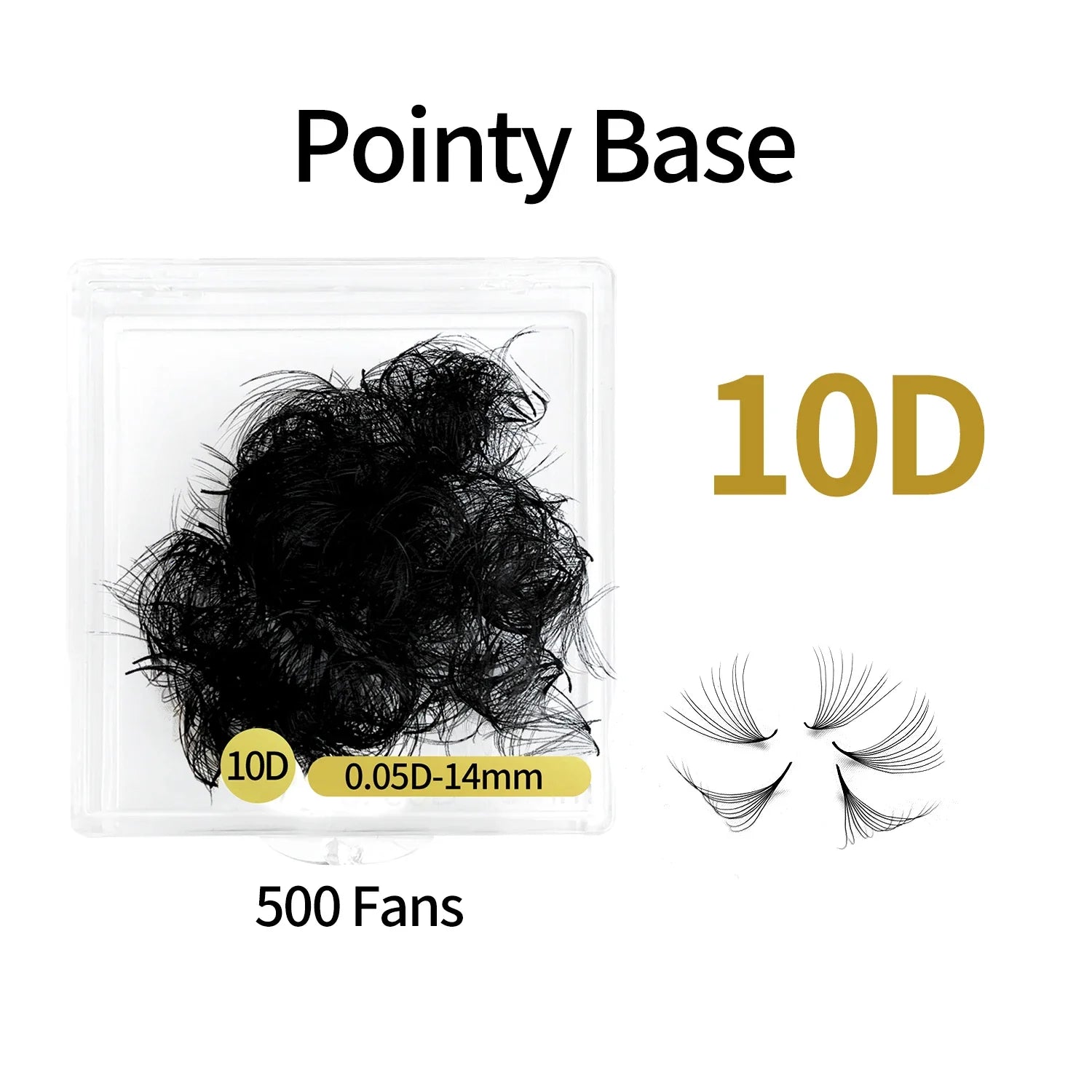 ABONNIE Loose 8D-20D Pointy Base Short Stem Premade Russian Volume Fans Faux Mink Premade Eyelash Extensions Makeup Cilios