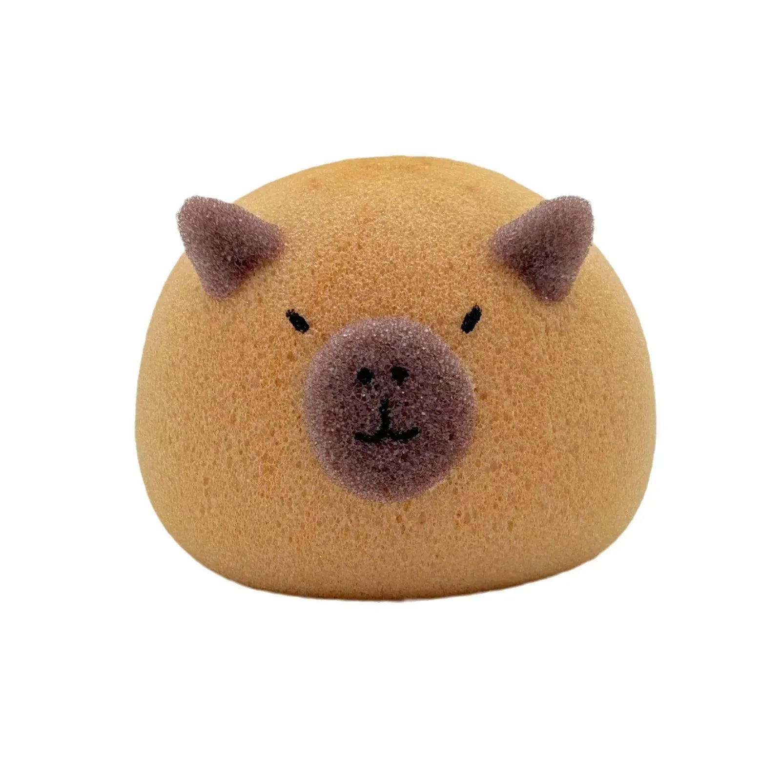 Capybara Shaped Bath Sponge Ball Soft Foaming Back Scrubber for Kids Gentle Exfoliating and Massage Cleaning Tool