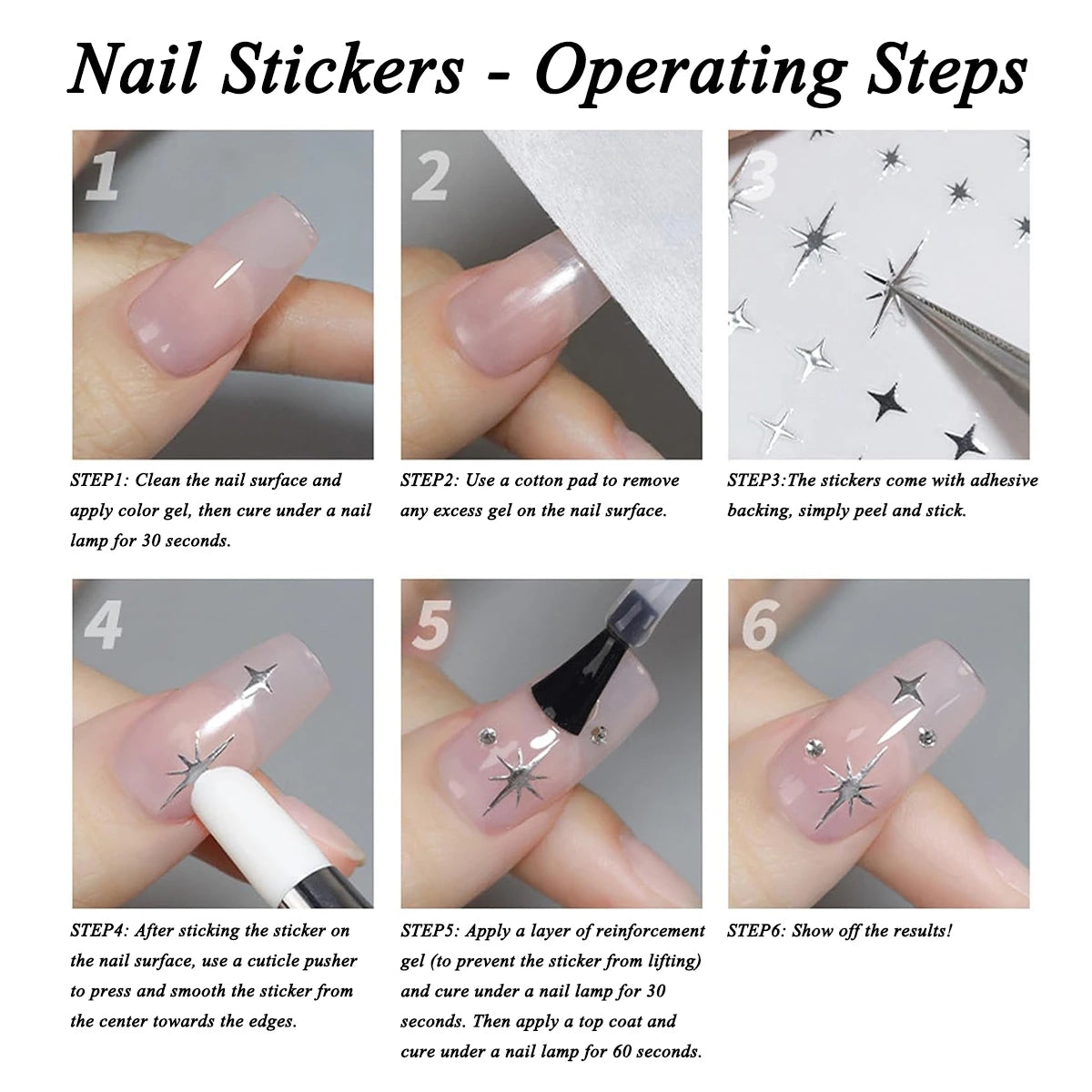 2 to 30 Sheets 3D Bow Nail Art Stickers, Mini Ribbon Outline Decals, Transparent Self-Adhesive Cute Design for DIY Manicure