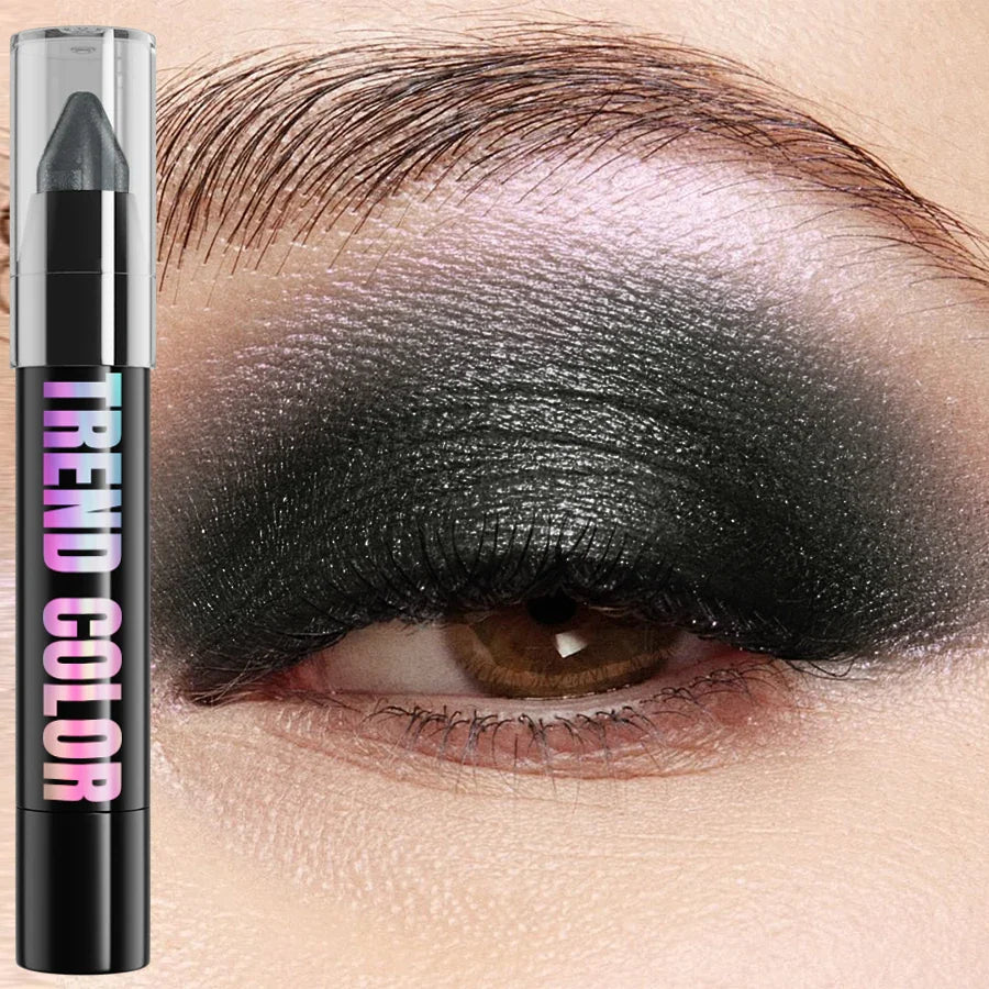 24 Colors Pearlescent Glitter Eyeshadow Eyeliner Pencil Waterproof Matte Nude Eye Shadow Eye Makeup Shimmer Highlighter Pen Tool