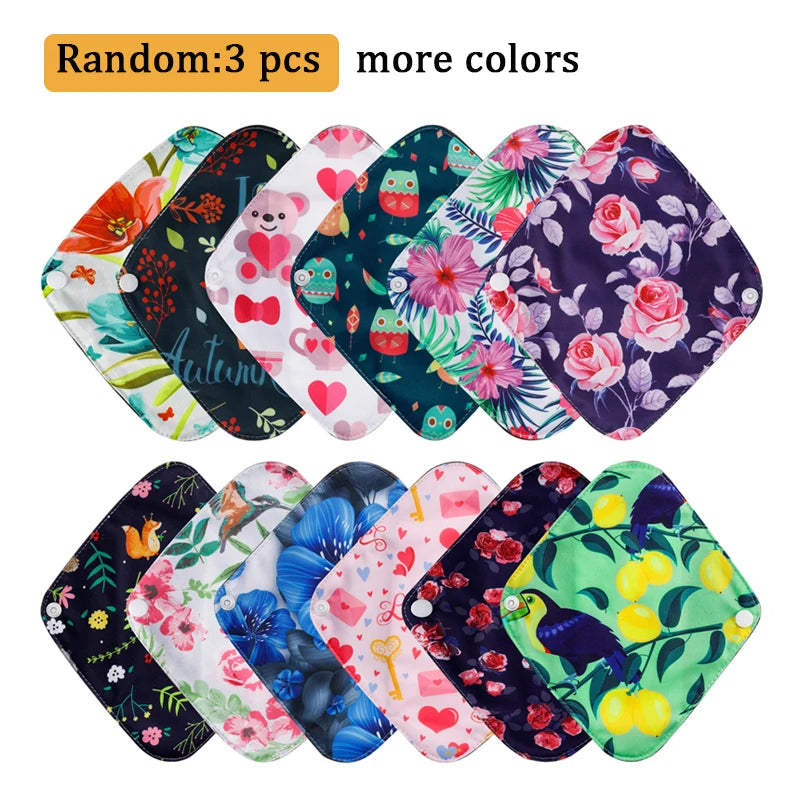 S+M+XL Reusable Menstrual Pads Bamboo-Charcoal Absorbency Panty Liner Women Period Panties Cloth Pad Washable Sanitary Napkins