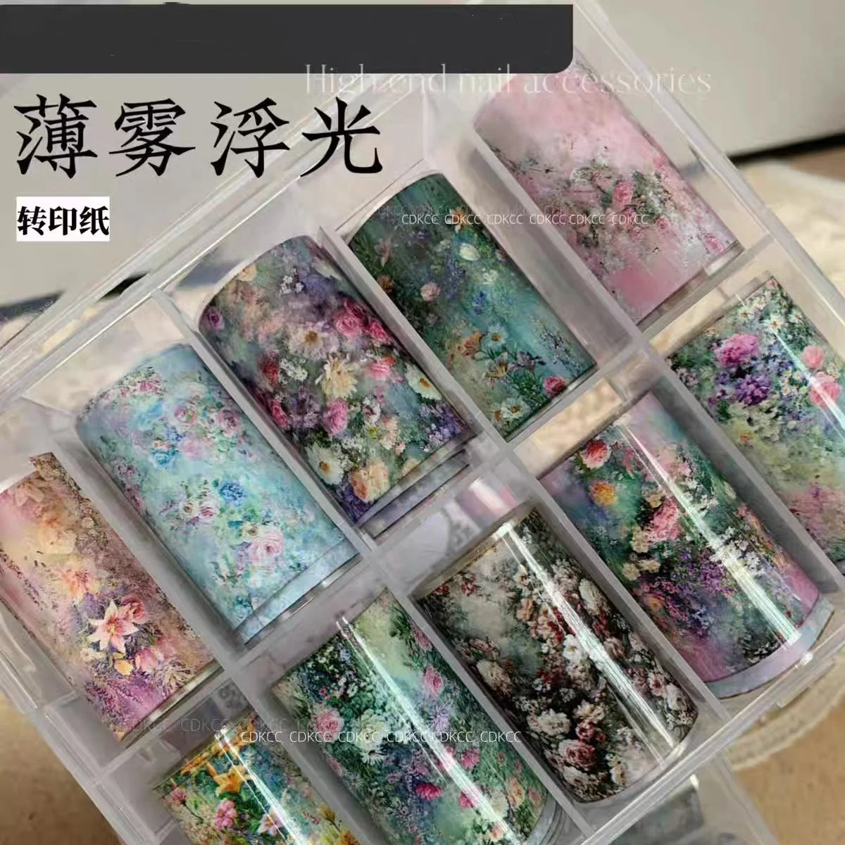 10Rolls Flower  Nail Foils Transfer Paper  Nail Art Stickers  Manicure Set Decal  Nails Decoration