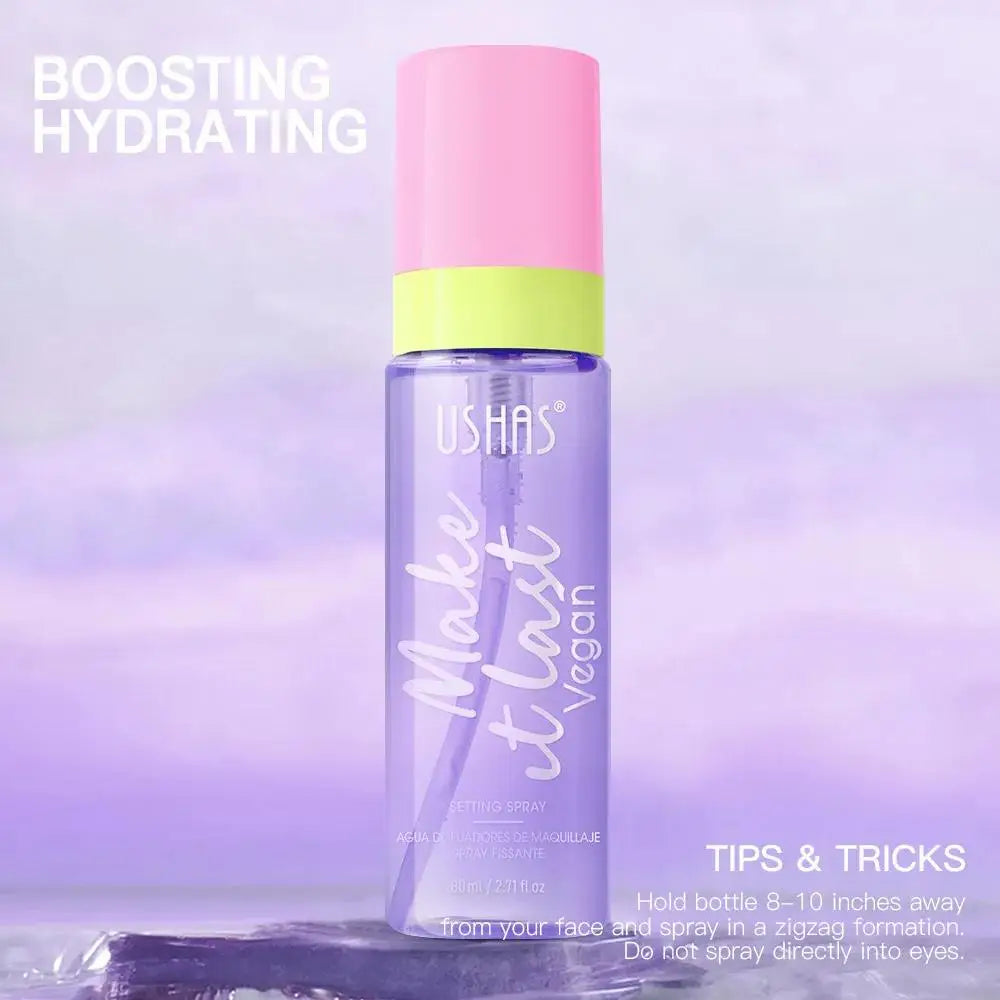 80ml Oil Control Setting Spray Waterproof Makeup Fixer Hydrating Face Mist Long Wear No Smudge