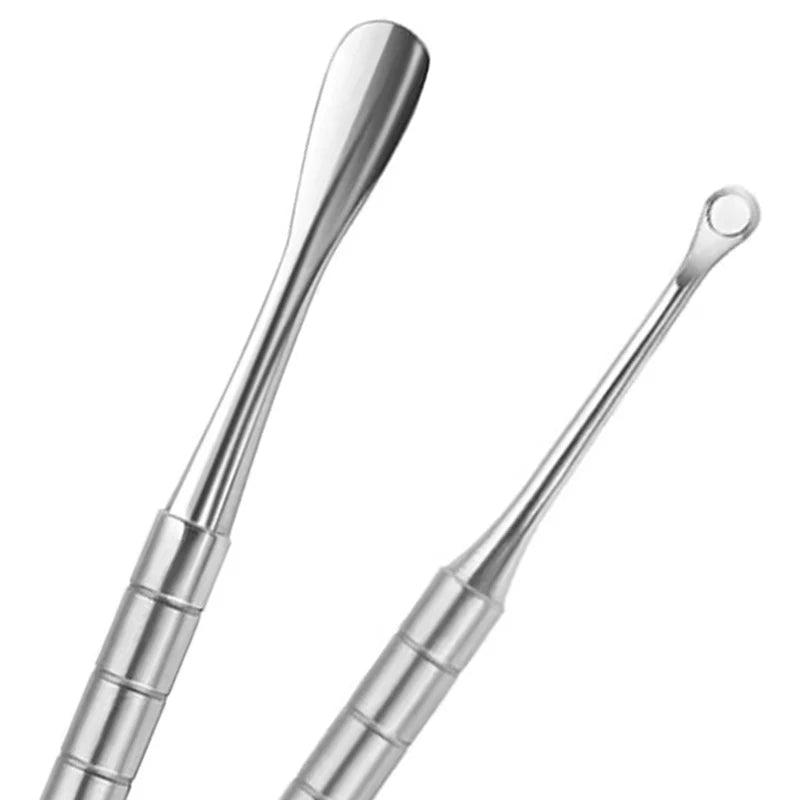 New Double-ended Nail Beveled Head Cuticle Pusher Remover Stainless Steel Cuticle Remover Manicure Sticks Nail Care Cleaner Tool